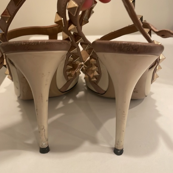 White/nude Valentino Studs size 38 worn and used - Picture 5 of 8
